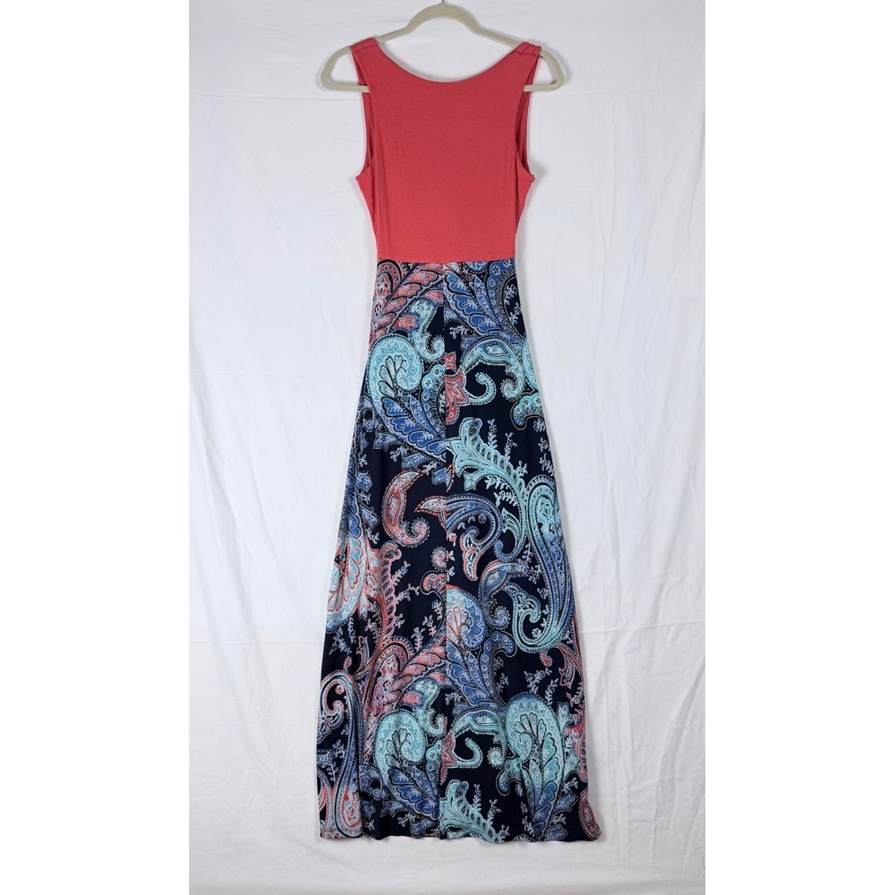 Gilli Paisley Maxi Dress V-Neck Soft Boho Colorful Beach Resort Casual Tropical - Picture 5 of 10